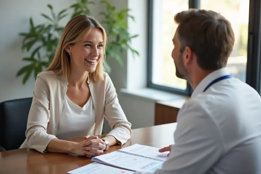 patient following helpful tips when working with plastic surgeon