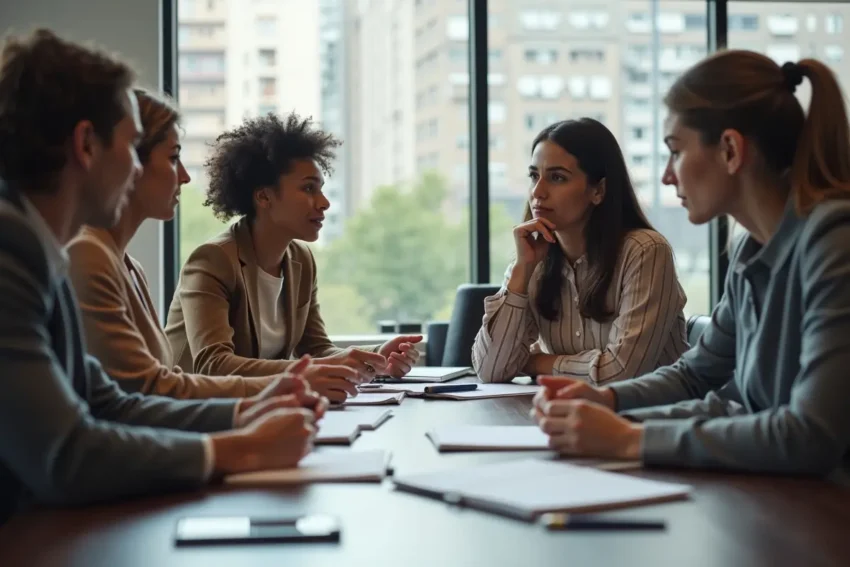 nonprofit team consulting fundraising experts to improve donation strategies